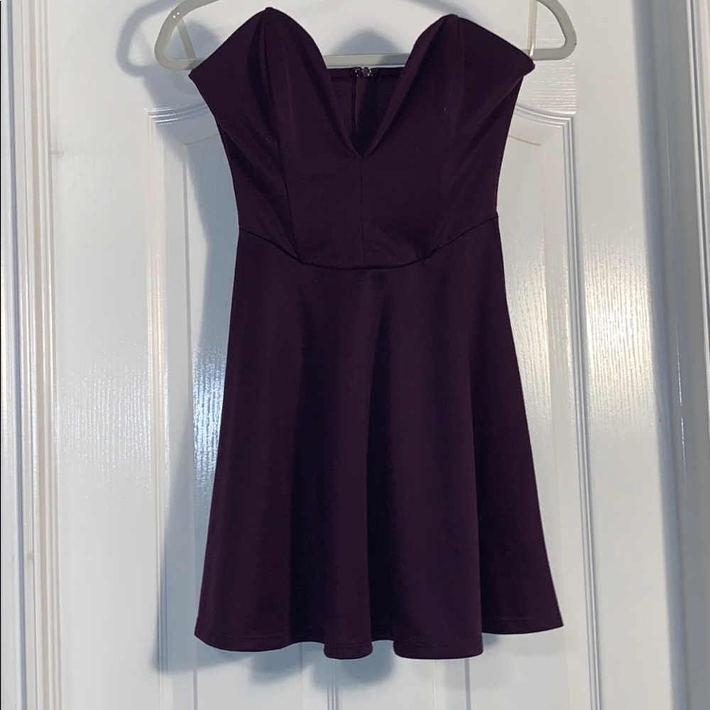 Purple mini flowy dress